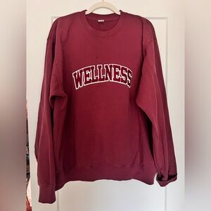 Sporty & Rich Maroon Wellness Sweater